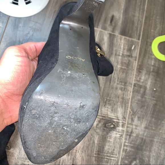 Aldo black platform ankle booties size 8 - Picture 5 of 6